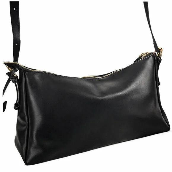 Black Leather Shoulder Bag - Picture 11 of 14